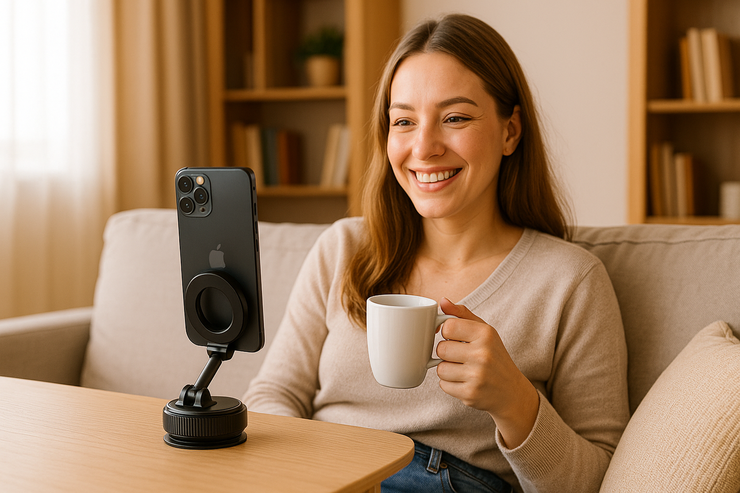 Vaccum Suction Magnetic  Phone Holder