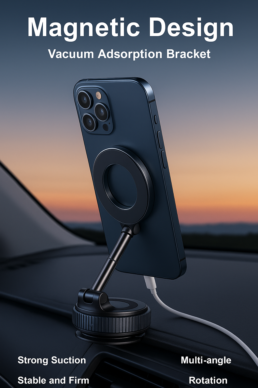 Vaccum Suction Magnetic  Phone Holder