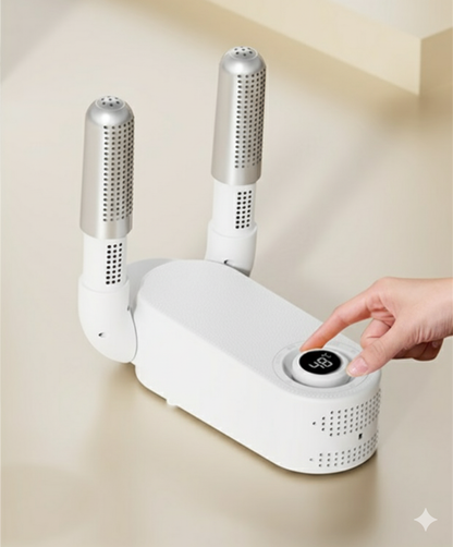 Electric Shoe Dryer with Smart Timer &amp; 360° Heat Circulation
