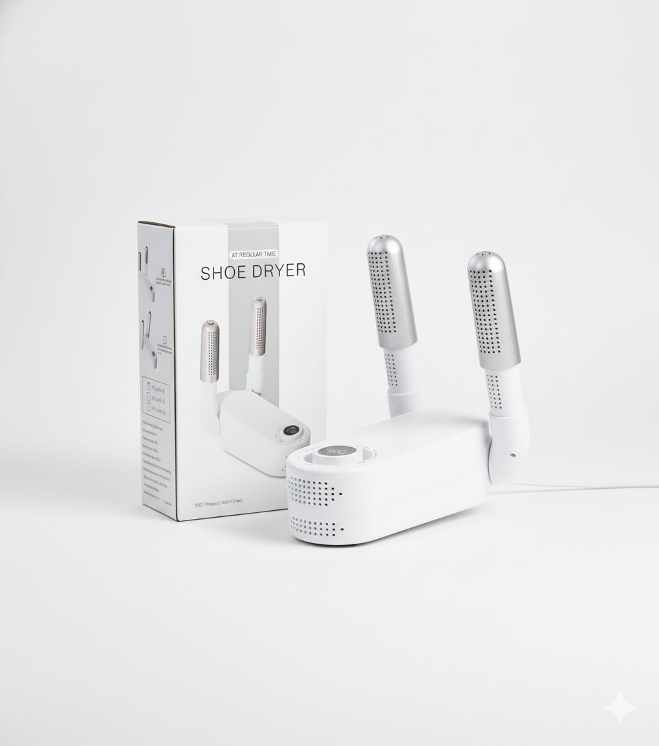 Electric Shoe Dryer with Smart Timer &amp; 360° Heat Circulation